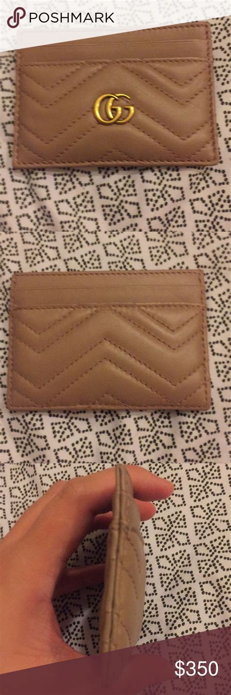 white gucci card holder